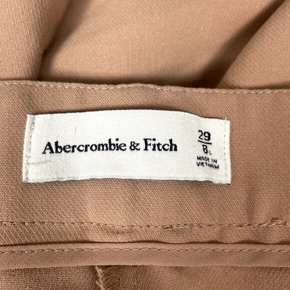 Abercrombie and Fitch Pants Womens 29 / 8L Tan Camel Trousers Wide Leg Straight - Picture 6 of 13